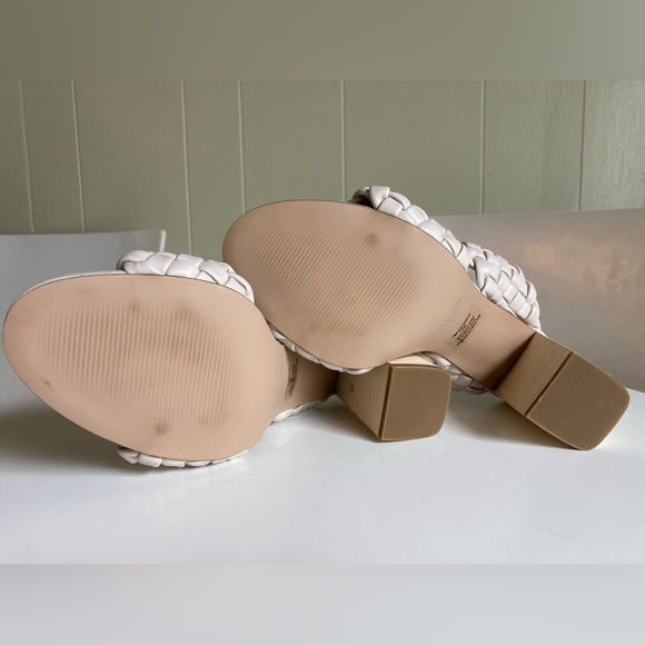 Steve Madden Cloud Braided Chunky Heel Nude Slide - Picture 4 of 4